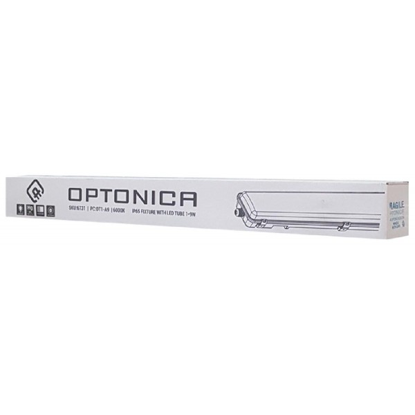 OPTONICA LED Φωτιστικό Tube T8 6731, 9W, 6000K, IP65, 800LM, 68cm