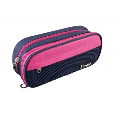 MP υφασμάτινη κασετίνα PA1022-03, 3 θέσεων, μπλε-ροζ MP υφασμάτινη κασετίνα PA1022-03, 3 θέσεων, μπλε-ροζ