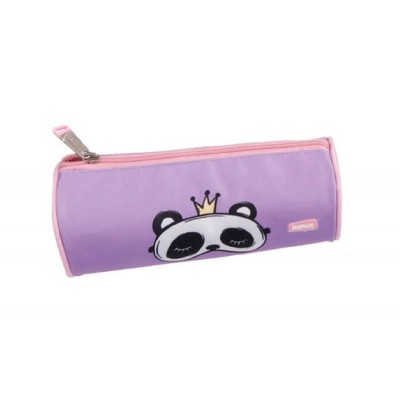 MP υφασμάτινη κασετίνα PA1025-02, κυλινδρική, μωβ MP υφασμάτινη κασετίνα PA1025-02, κυλινδρική, μωβ