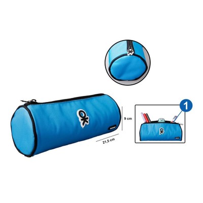 MP υφασμάτινη κασετίνα PA1025-04, κυλινδρική, μπλε MP υφασμάτινη κασετίνα PA1025-04, κυλινδρική, μπλε