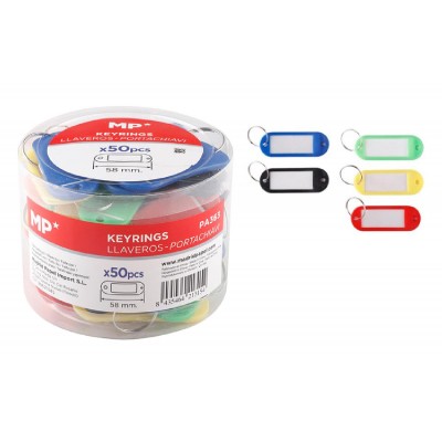 MP μπρελόκ κλειδιών με ετικέτα PA363, 20x58mm, διάφορα χρώματα, 50τμχ MP μπρελόκ κλειδιών με ετικέτα PA363, 20x58mm, διάφορα χρώματα, 50τμχ