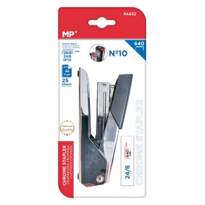 MP μεταλλικό συρραπτικό με ανταλλακτικά PA632, 24/6-26/6-Νο10, 25 φύλλα MP μεταλλικό συρραπτικό με ανταλλακτικά PA632, 24/6-26/6-Νο10, 25 φύλλα
