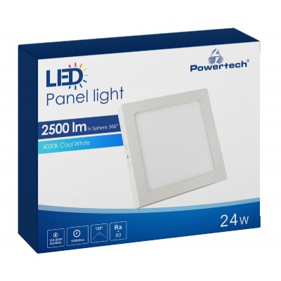 POWERTECH LED panel PAN-0005, 24W, 28.5 x 2.8cm, 4000K, 2500lm, λευκό POWERTECH LED panel PAN-0005, 24W, 28.5 x 2.8cm, 4000K, 2500lm, λευκό