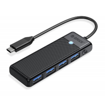 ORICO USB-C hub PAPW4A-C3 με 4x USB θύρες, 5Gbps, μαύρο ORICO USB-C hub PAPW4A-C3 με 4x USB θύρες, 5Gbps, μαύρο