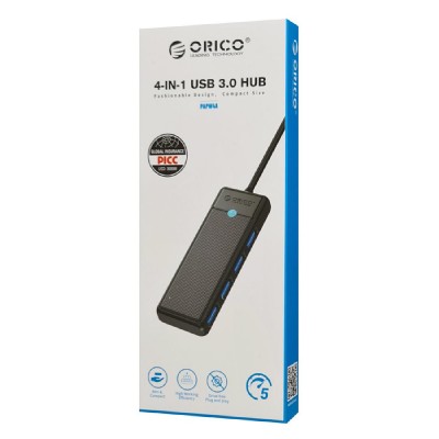 ORICO USB-C hub PAPW4A-C3 με 4x USB θύρες, 5Gbps, μαύρο ORICO USB-C hub PAPW4A-C3 με 4x USB θύρες, 5Gbps, μαύρο