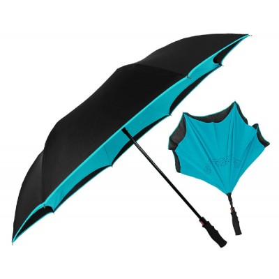 Ομπρέλα αντίστροφης δίπλωσης PB24-022 με αντιολισθητική λαβή, μπλε Ομπρέλα αντίστροφης δίπλωσης PB24-022 με αντιολισθητική λαβή, μπλε