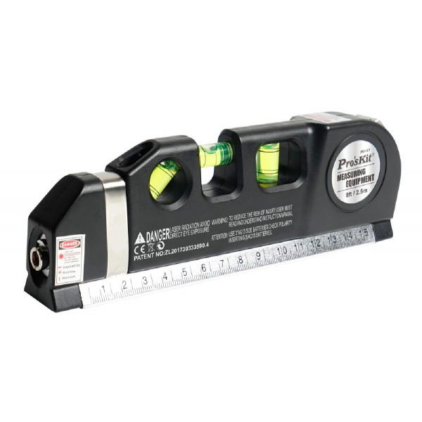 PROSKIT γραμμικό αλφάδι laser PD-161-C με κόκκινη δέσμη, μετροταινία PROSKIT γραμμικό αλφάδι laser PD-161-C με κόκκινη δέσμη, μετροταινία
