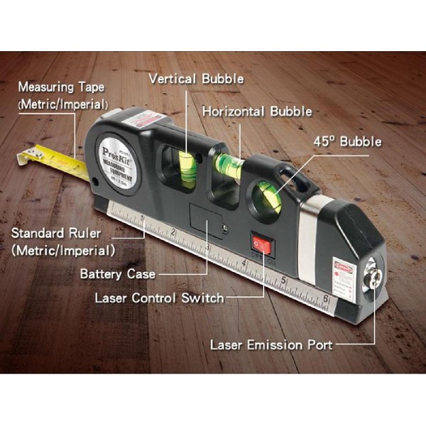 PROSKIT γραμμικό αλφάδι laser PD-161-C με κόκκινη δέσμη, μετροταινία PROSKIT γραμμικό αλφάδι laser PD-161-C με κόκκινη δέσμη, μετροταινία