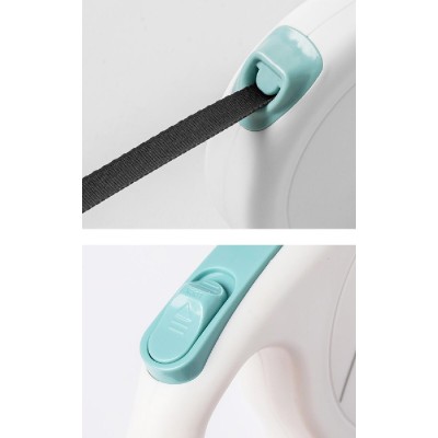 JORDAN&JUDY λουράκι σκύλου PE042, με ιμάντα & stop, 5m, λευκό JORDAN&JUDY λουράκι σκύλου PE042, με ιμάντα & stop, 5m, λευκό