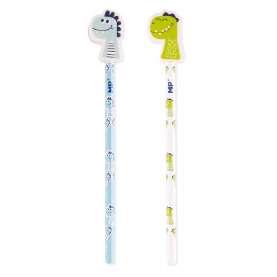 MP ξύλινο μολύβι δεινόσαυροι PE336-01 με γόμα, HB, 2 σχέδια, 1τμχ MP ξύλινο μολύβι δεινόσαυροι PE336-01 με γόμα, HB, 2 σχέδια, 1τμχ