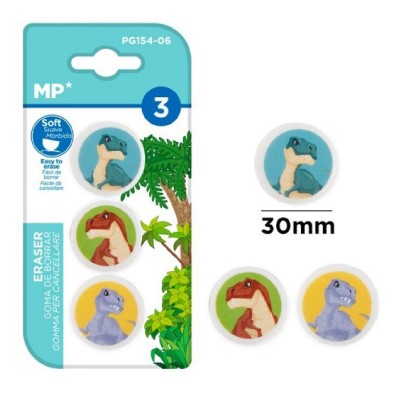MP γόμα για μολύβι δεινόσαυροι PG154-06, 3τμχ MP γόμα για μολύβι δεινόσαυροι PG154-06, 3τμχ