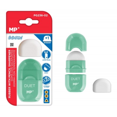 MP γόμα & ξύστρα με κάδο PG236-02-GN με ανταλλακτική γόμα, πράσινη MP γόμα & ξύστρα με κάδο PG236-02-GN με ανταλλακτική γόμα, πράσινη