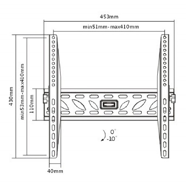 ITECHMOUNT επιτοίχια βάση PM4T, για οθόνη 32