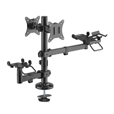 BRATECK βάση γραφείου PMM-02SD για 2x οθόνες 17"-32"/POS/printer BRATECK βάση γραφείου PMM-02SD για 2x οθόνες 17"-32"/POS/printer