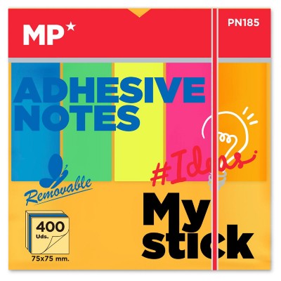 MP αυτοκόλλητα χαρτάκια σημειώσεων PN185 75x75mm, 400+100τμχ, χρωματιστά MP αυτοκόλλητα χαρτάκια σημειώσεων PN185 75x75mm, 400+100τμχ, χρωματιστά