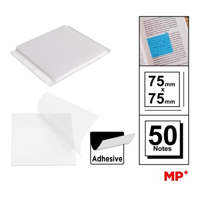 MP αυτοκόλλητα χαρτάκια σημειώσεων PN346-05, 75x75mm, διάφανα, 50τμχ MP αυτοκόλλητα χαρτάκια σημειώσεων PN346-05, 75x75mm, διάφανα, 50τμχ