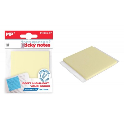 MP αυτοκόλλητα χαρτάκια σημειώσεων PN346-07, 75x75mm, διάφανα, 50τμχ MP αυτοκόλλητα χαρτάκια σημειώσεων PN346-07, 75x75mm, διάφανα, 50τμχ