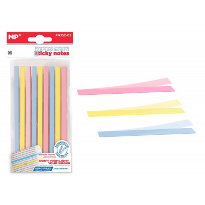 MP αυτοκόλλητα χαρτάκια σημειώσεων PN352-02, διάφανα, 140x6mm, 225τμχ MP αυτοκόλλητα χαρτάκια σημειώσεων PN352-02, διάφανα, 140x6mm, 225τμχ