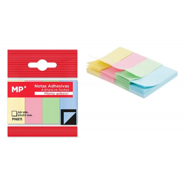 MP αυτοκόλλητοι σελιδοδείκτες PN811, 20x50mm, 200τμχ, χρωματιστοί MP αυτοκόλλητοι σελιδοδείκτες PN811, 20x50mm, 200τμχ, χρωματιστοί