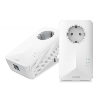 STRONG Powerline Kit POWERL1000DUOEUV2, Passthrough, 1000Mbps, 2τμχ STRONG Powerline Kit POWERL1000DUOEUV2, Passthrough, 1000Mbps, 2τμχ