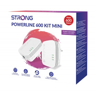 STRONG Powerline Kit POWERL600DUOMINI, 600Mbps, 2τμχ STRONG Powerline Kit POWERL600DUOMINI, 600Mbps, 2τμχ