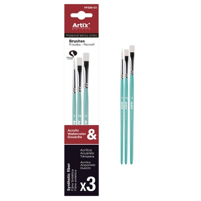 ARTIX PAINTS σετ πινέλων ζωγραφικής PP399-03, πράσινο, 3τμχ ARTIX PAINTS σετ πινέλων ζωγραφικής PP399-03, πράσινο, 3τμχ