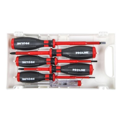 PROLINE σετ κατσαβίδια ηλεκτρολόγου 10510, με μόνωση 1000V, 6τμχ PROLINE σετ κατσαβίδια ηλεκτρολόγου 10510, με μόνωση 1000V, 6τμχ