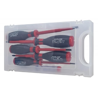 PROLINE σετ κατσαβίδια ηλεκτρολόγου 10510, με μόνωση 1000V, 6τμχ PROLINE σετ κατσαβίδια ηλεκτρολόγου 10510, με μόνωση 1000V, 6τμχ