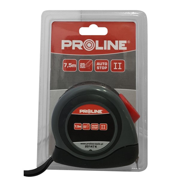 PROLINE μέτρο 20147K με αυτόματο κλείδωμα, 7.5m x 25mm PROLINE μέτρο 20147K με αυτόματο κλείδωμα, 7.5m x 25mm