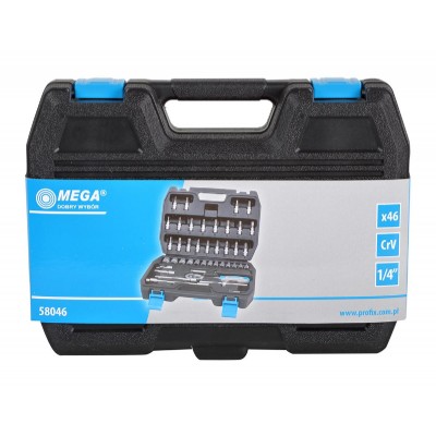 MEGA σετ εργαλείων 58046, με θήκη, 1/4 MEGA σετ εργαλείων 58046, με θήκη, 1/4