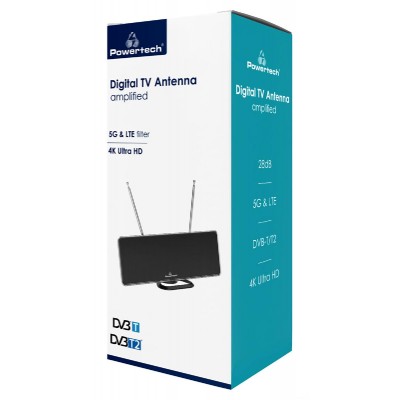 POWERTECH ψηφιακή κεραία PT-1006, 5G & LTE, DVB-T/T2, 4Κ, 28dB POWERTECH ψηφιακή κεραία PT-1006, 5G & LTE, DVB-T/T2, 4Κ, 28dB