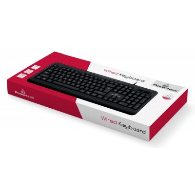 POWERTECH πληκτρολόγιο PT-1066, ενσύρματο, multimedia, EN/GR, μαύρο POWERTECH πληκτρολόγιο PT-1066, ενσύρματο, multimedia, EN/GR, μαύρο