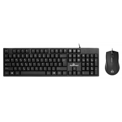 POWERTECH set ποντίκι & πληκτρολόγιο PT-1075, ενσύρματο, 1000dpi, μαύρο POWERTECH set ποντίκι & πληκτρολόγιο PT-1075, ενσύρματο, 1000dpi, μαύρο