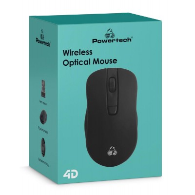 POWERTECH ασύρματο ποντίκι PT-1076, οπτικό, 2200DPI, μαύρο POWERTECH ασύρματο ποντίκι PT-1076, οπτικό, 2200DPI, μαύρο