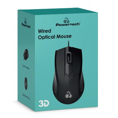 POWERTECH ενσύρματο ποντίκι PT-1076, οπτικό, 1000DPI, μαύρο POWERTECH ενσύρματο ποντίκι PT-1076, οπτικό, 1000DPI, μαύρο