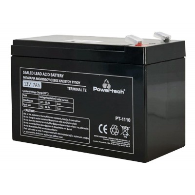 POWERTECH μπαταρία μολύβδου PT-1110, 12V 7Ah, T2 POWERTECH μπαταρία μολύβδου PT-1110, 12V 7Ah, T2