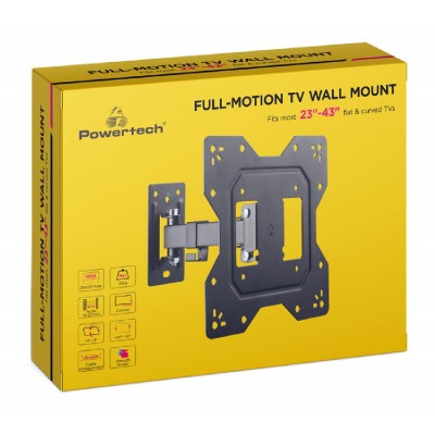 POWERTECH επιτοίχια βάση PT-1128 για τηλεόραση 23-43", full motion, 30kg POWERTECH επιτοίχια βάση PT-1128 για τηλεόραση 23-43", full motion, 30kg