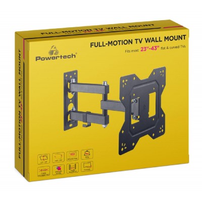 POWERTECH επιτοίχια βάση PT-1129 για τηλεόραση 23-43", full motion, 30kg POWERTECH επιτοίχια βάση PT-1129 για τηλεόραση 23-43", full motion, 30kg