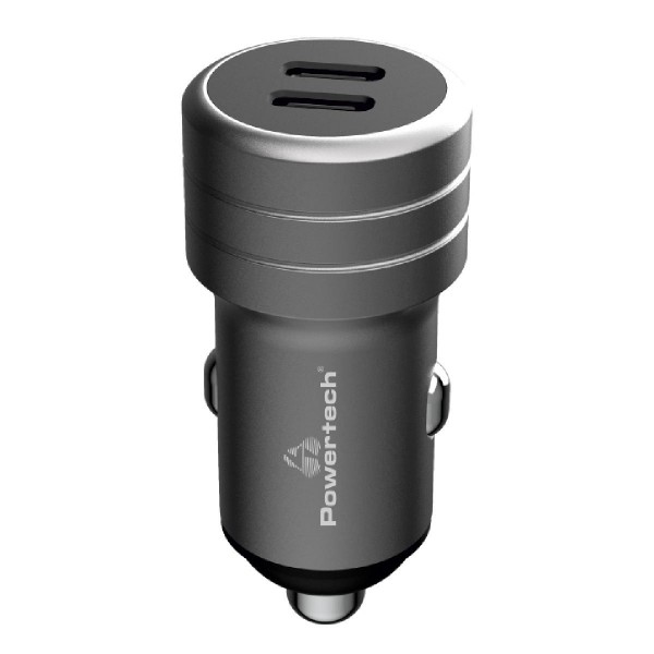 POWERTECH φορτιστής αυτοκινήτου PT-1149, 2x USB-C, 100W PD, γκρι POWERTECH φορτιστής αυτοκινήτου PT-1149, 2x USB-C, 100W PD, γκρι