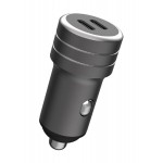 POWERTECH φορτιστής αυτοκινήτου PT-1149, 2x USB-C, 100W PD, γκρι POWERTECH φορτιστής αυτοκινήτου PT-1149, 2x USB-C, 100W PD, γκρι