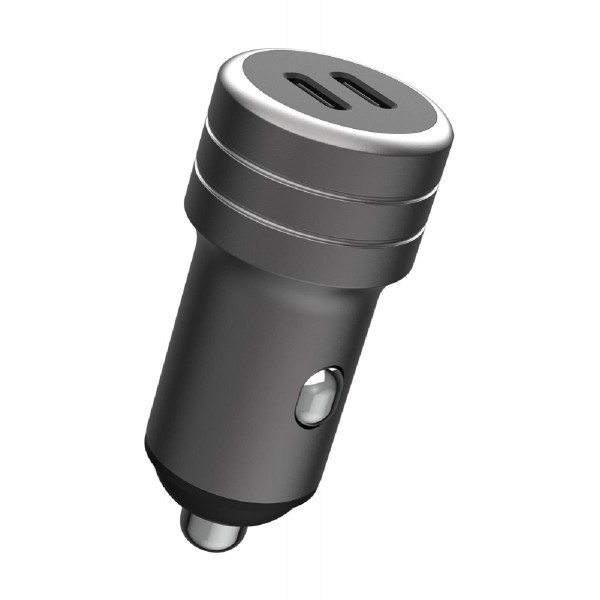 POWERTECH φορτιστής αυτοκινήτου PT-1149, 2x USB-C, 100W PD, γκρι POWERTECH φορτιστής αυτοκινήτου PT-1149, 2x USB-C, 100W PD, γκρι