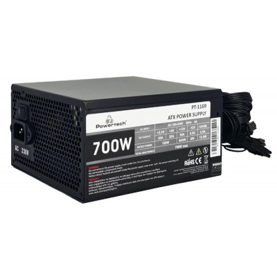 POWERTECH τροφοδοτικό για PC PT-1169, 700W, ATX, 140mm Fan POWERTECH τροφοδοτικό για PC PT-1169, 700W, ATX, 140mm Fan