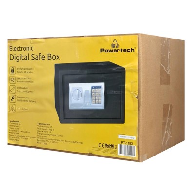 POWERTECH χρηματοκιβώτιο ασφαλείας PT-1193, ψηφιακό κλείδωμα, 35x25x25cm POWERTECH χρηματοκιβώτιο ασφαλείας PT-1193, ψηφιακό κλείδωμα, 35x25x25cm