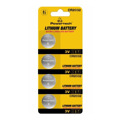 POWERTECH μπαταρίες λιθίου PT-1210, CR2032, 3V, 4τμχ POWERTECH μπαταρίες λιθίου PT-1210, CR2032, 3V, 4τμχ