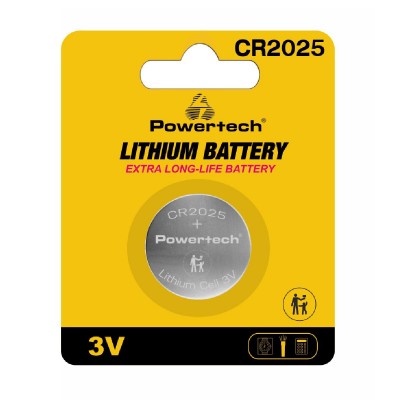 POWERTECH μπαταρία λιθίου PT-1211, CR2025, 3V, 1τμχ POWERTECH μπαταρία λιθίου PT-1211, CR2025, 3V, 1τμχ
