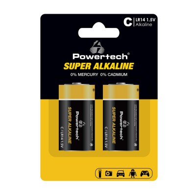 POWERTECH αλκαλικές μπαταρίες Super Alkaline PT-1216, LR14, 1.5V, 2τμχ POWERTECH αλκαλικές μπαταρίες Super Alkaline PT-1216, LR14, 1.5V, 2τμχ