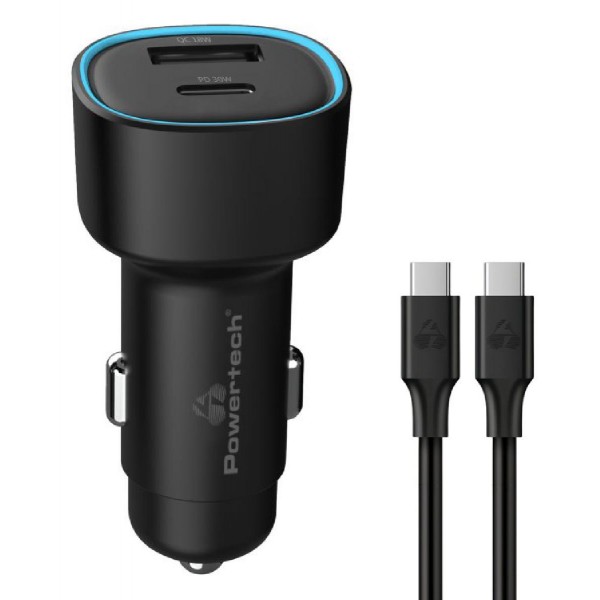 POWERTECH φορτιστής αυτοκινήτου PT-1230, καλώδιο, USB/USB-C, 48W, μαύρος POWERTECH φορτιστής αυτοκινήτου PT-1230, καλώδιο, USB/USB-C, 48W, μαύρος