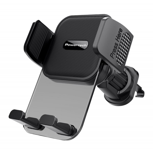 POWERTECH βάση smartphone αυτοκινήτου PT-1239 για αεραγωγούς, μαύρη POWERTECH βάση smartphone αυτοκινήτου PT-1239 για αεραγωγούς, μαύρη