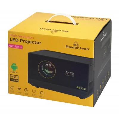 POWERTECH smart βιντεοπροβολέας PT-1243, 1080p, Android, WiFi, μαύρος POWERTECH smart βιντεοπροβολέας PT-1243, 1080p, Android, WiFi, μαύρος
