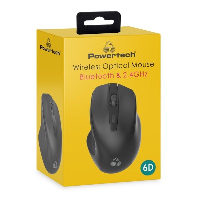 POWERTECH ασύρματο ποντίκι PT-1250, 2.4GHz & Bluetooth, 1600DPI, μαύρο POWERTECH ασύρματο ποντίκι PT-1250, 2.4GHz & Bluetooth, 1600DPI, μαύρο